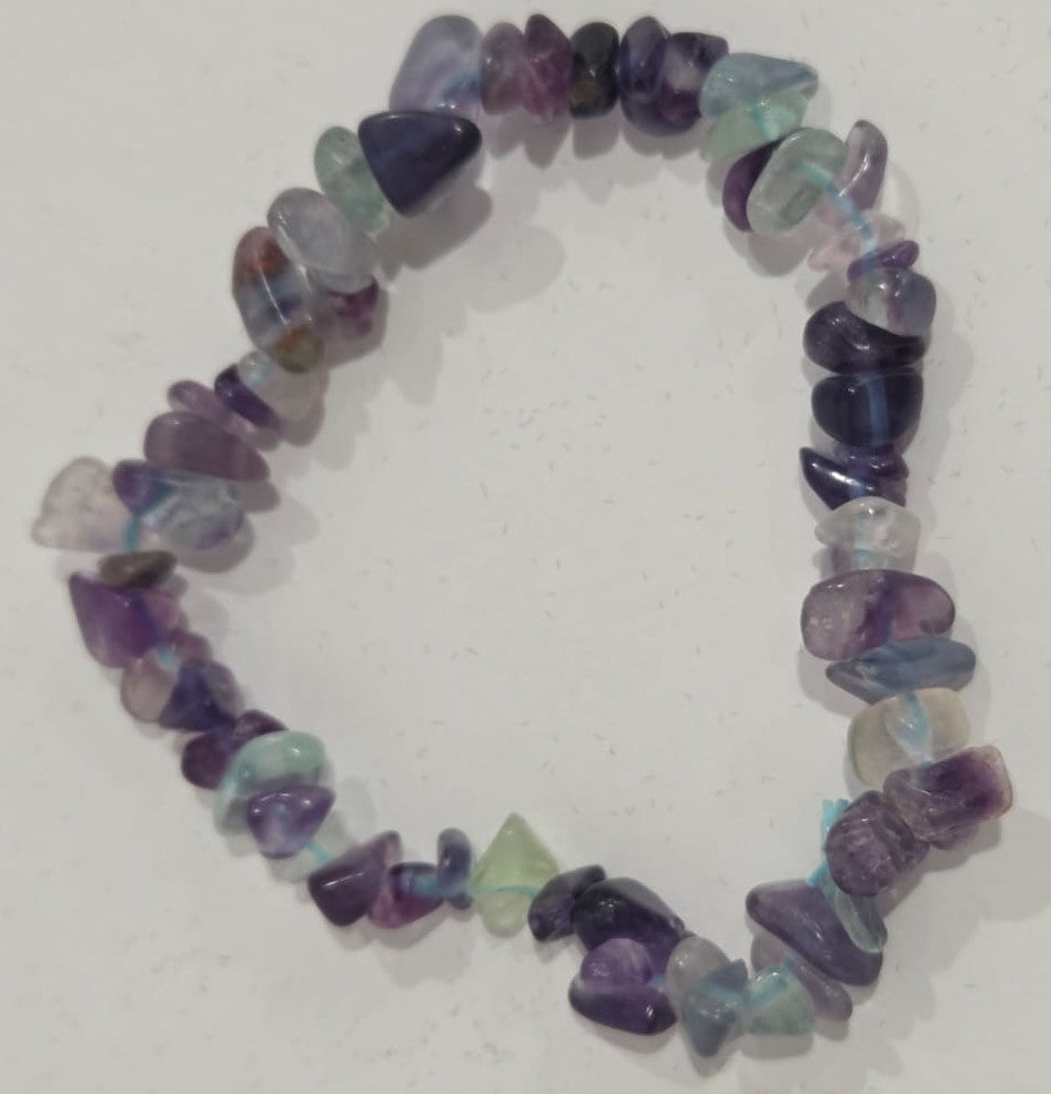 Natural Crystal Chip Bracelet