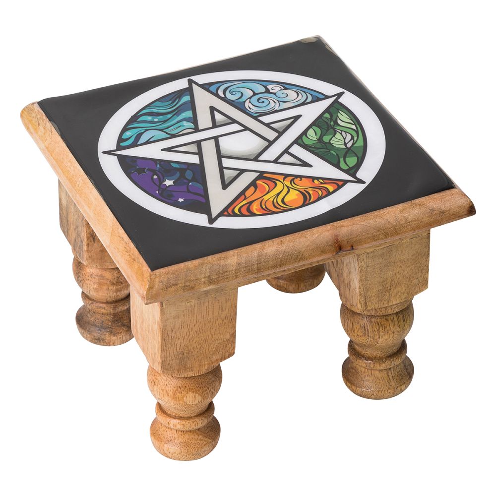 Pentacle Print Altar Table