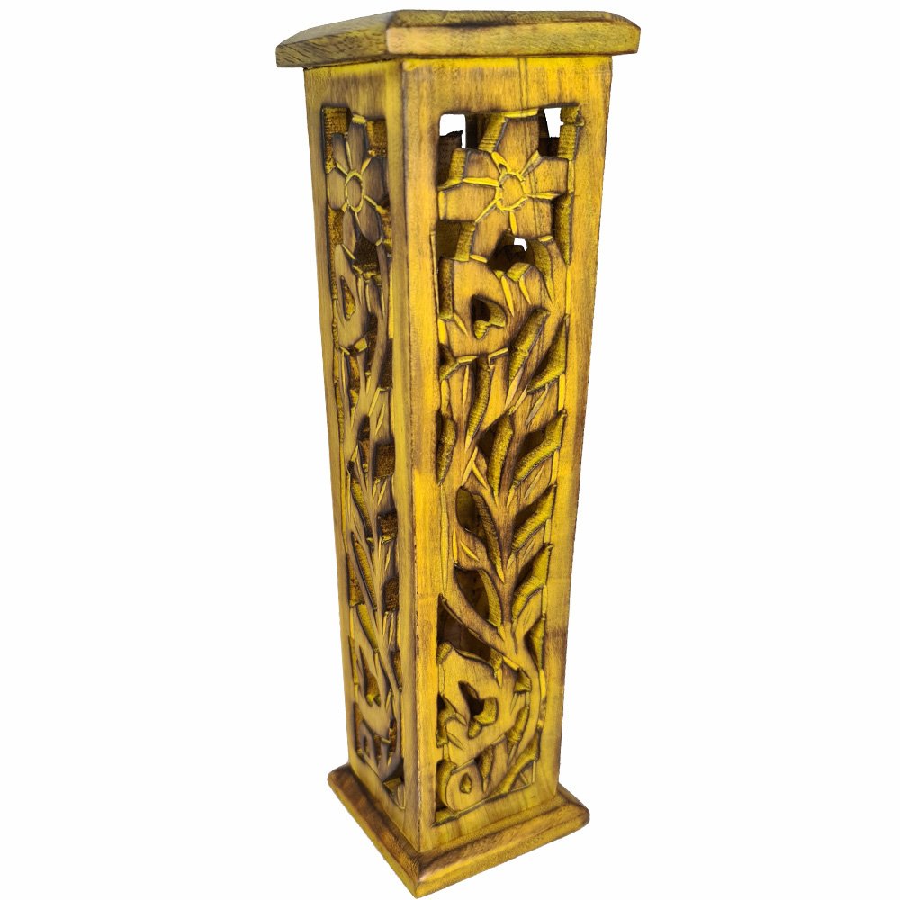 Yellow Wooden Incense Tower